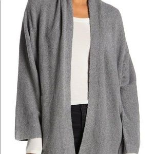 Vince Heathered Open Front Long Cardigan